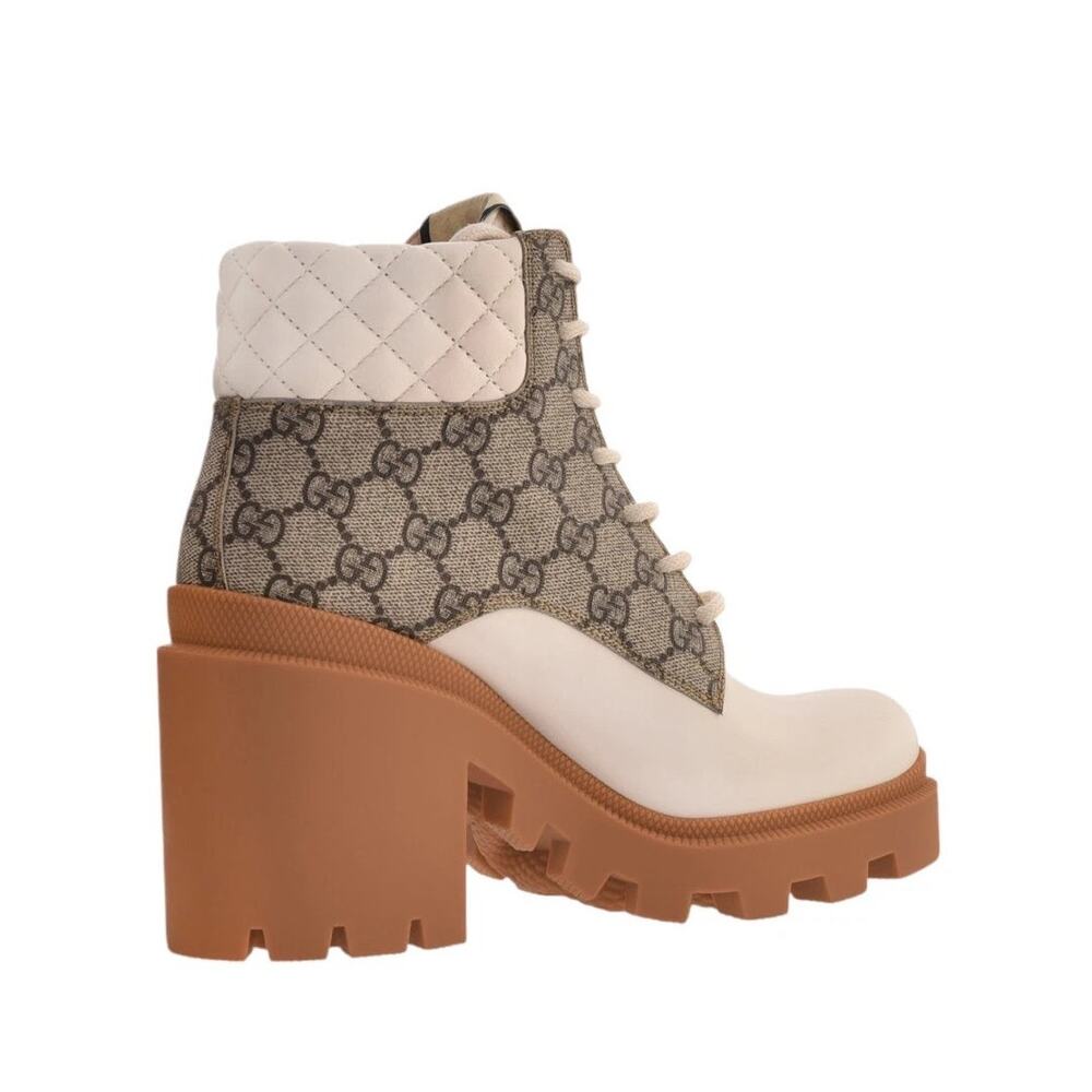 NEW Gucci GG Supreme Leather Ankle Boots 659691 UC810 Size 37.5 | US 7.5 - Picture 5 of 16